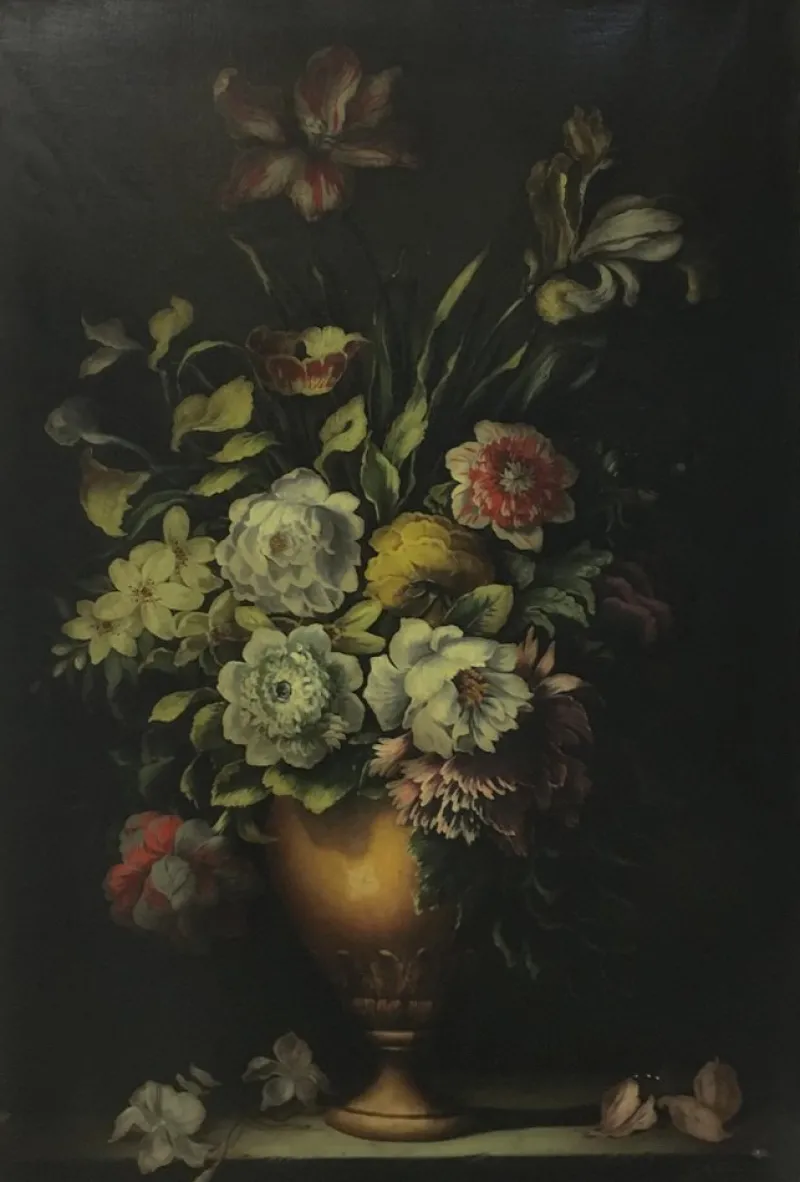 Pamono After Bosschaert, Flowers Still Life, 2008, Oil on Canvas, Framed> Old Masters