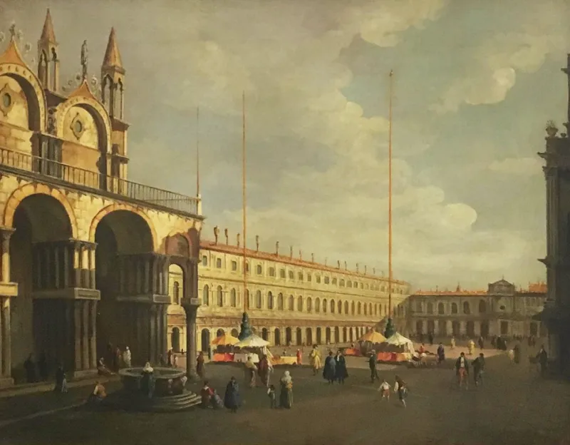 Pamono After Canaletto, Landscape of Venice, 2006, Oil on Canvas, Framed> Old Masters