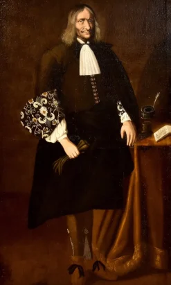 Sale Pamono After Carlo Ceresa, Portrait of Notable Giacomo Pesenti, 1660, Oil on Canvas, Framed