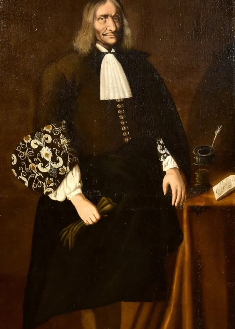 Sale Pamono After Carlo Ceresa, Portrait of Notable Giacomo Pesenti, 1660, Oil on Canvas, Framed