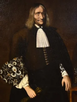 Sale Pamono After Carlo Ceresa, Portrait of Notable Giacomo Pesenti, 1660, Oil on Canvas, Framed