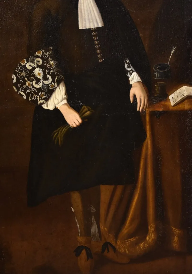 Sale Pamono After Carlo Ceresa, Portrait of Notable Giacomo Pesenti, 1660, Oil on Canvas, Framed