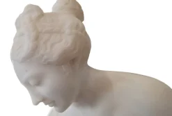 Best Pamono After Christophe Gabriel Allegrain, Venus Bathing, White Carrara Marble, 1800s