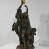 New Pamono After Clodion, Bacchanal, Late 1800s, Bronze