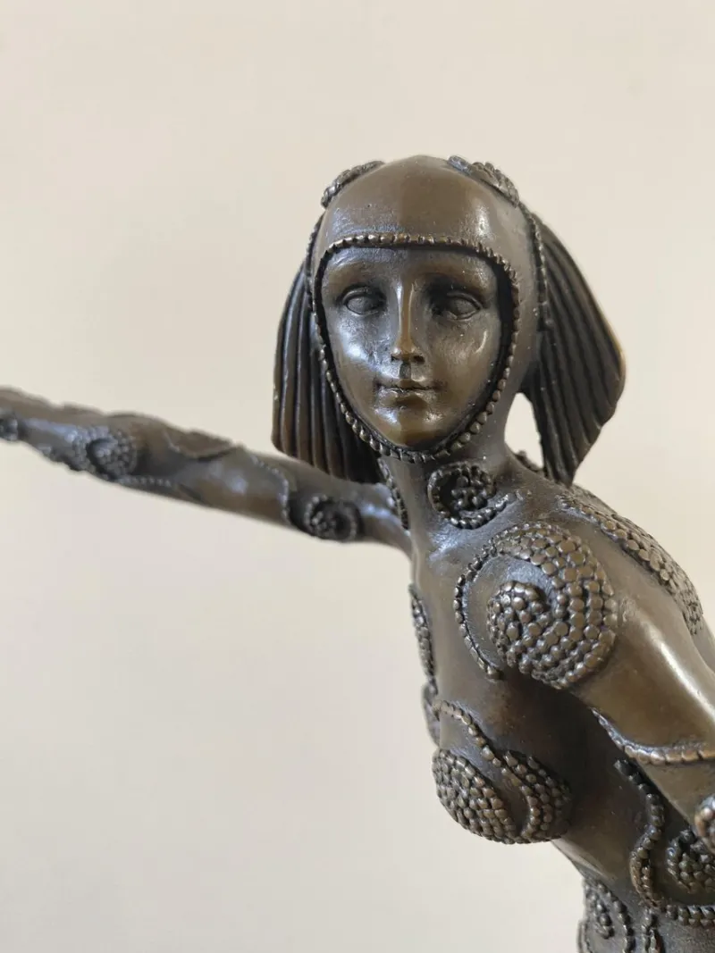 Pamono After D H Chiparus, Art Deco Phoenician Dancer, 1920s, Bronze> Art Deco