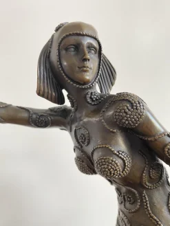 Pamono After D H Chiparus, Art Deco Phoenician Dancer, 1920s, Bronze><noscript><img width=