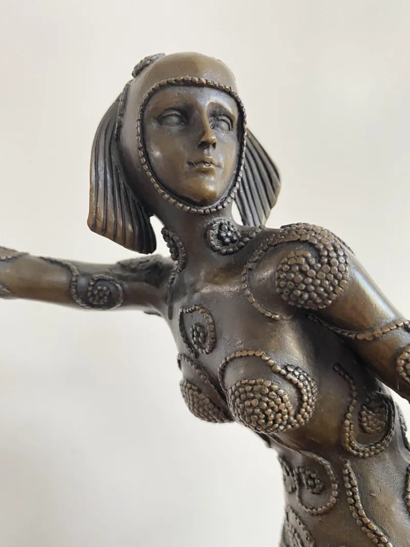 Pamono After D H Chiparus, Art Deco Phoenician Dancer, 1920s, Bronze> Art Deco