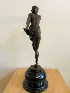 Pamono After D H Chiparus, Art Deco Phoenician Dancer, 1920s, Bronze><noscript><img width=