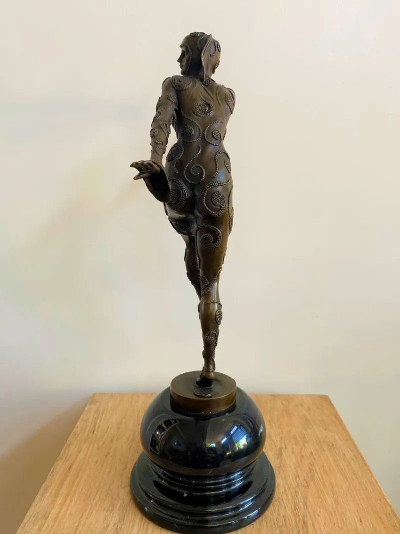 Pamono After D H Chiparus, Art Deco Phoenician Dancer, 1920s, Bronze> Art Deco