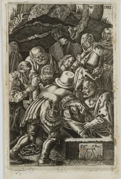 Outlet Pamono After Dürer, J. Goosens, Entombment of Christ, 17th-Century, Copper Engraving