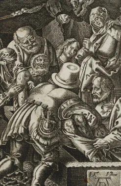 Outlet Pamono After Dürer, J. Goosens, Entombment of Christ, 17th-Century, Copper Engraving