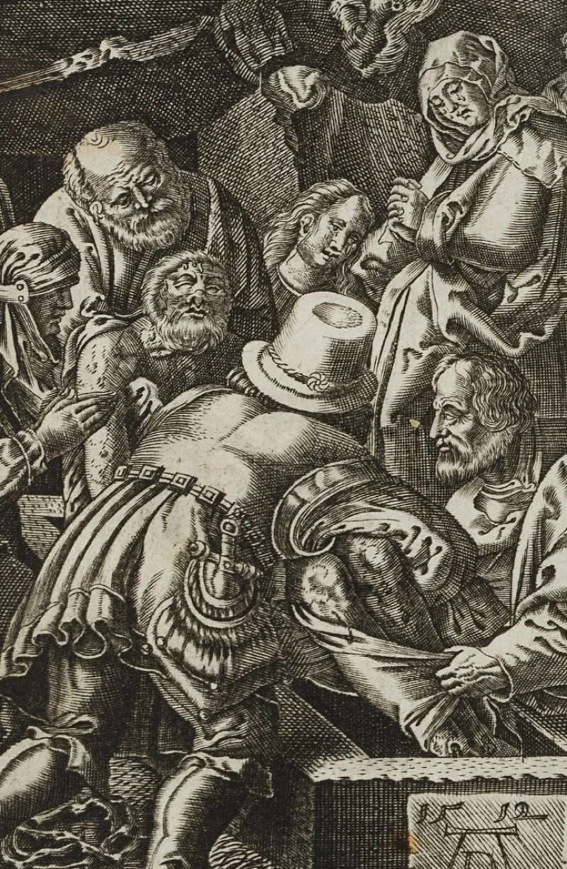 Outlet Pamono After Dürer, J. Goosens, Entombment of Christ, 17th-Century, Copper Engraving