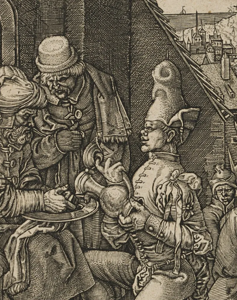 Online Pamono After Dürer, J. Kraus, the Washing of Pilate's Hands, 17th-Century, Copper Engraving