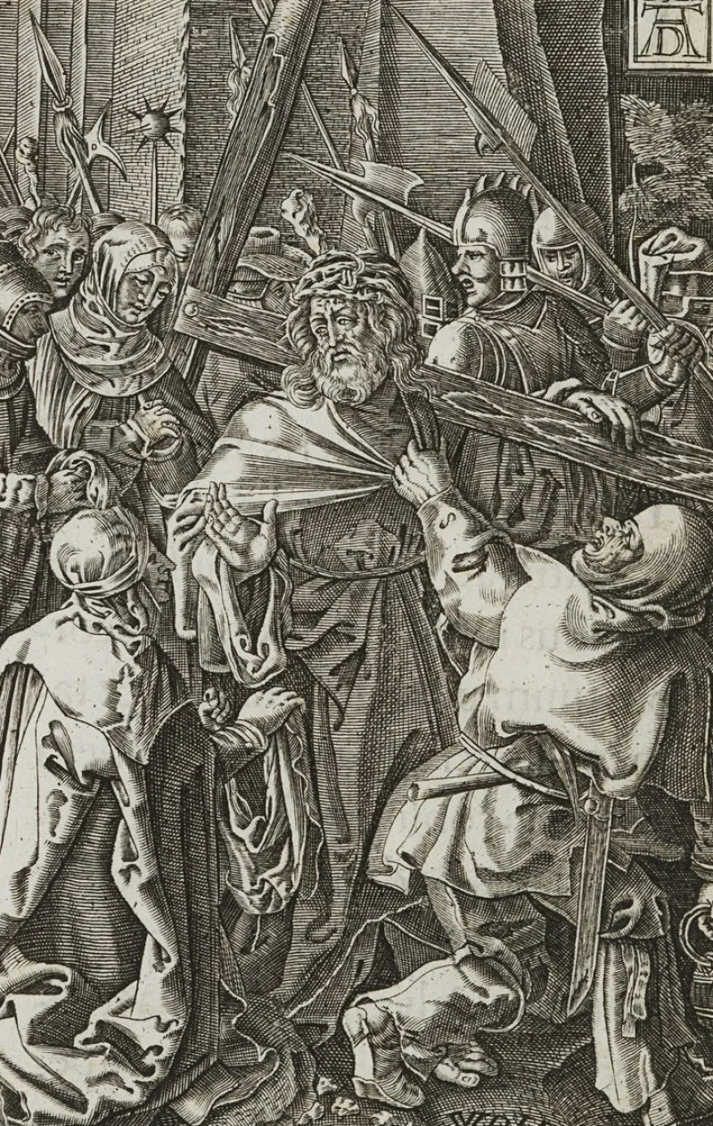 Pamono After Dürer, The Carrying of the Cross, 17th-Century, Copper on Paper> Old Masters