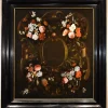 Pamono After Frans Van Everbroeck, Garland of Flowers Still Life, 1670, Oil on Canvas, Framed> Old Masters