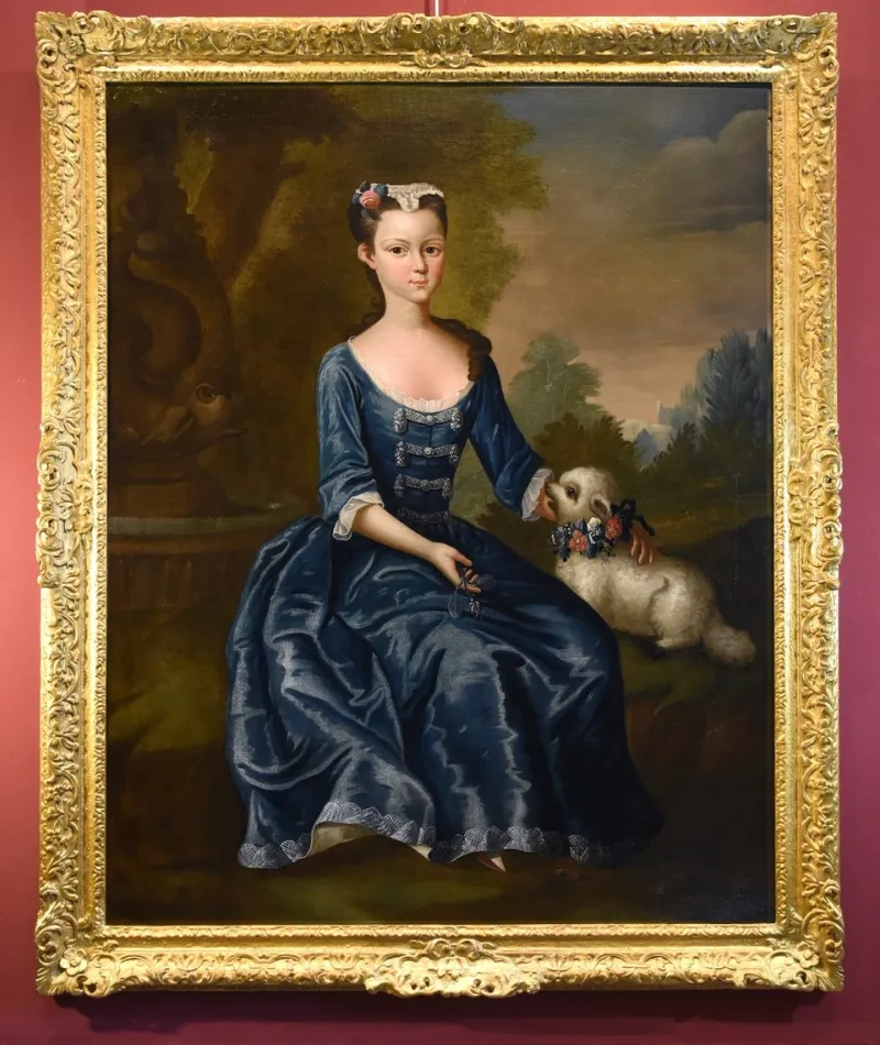 Pamono After George Knapton, Portrait of Lady, 1750, Oil on Canvas, Framed> Old Masters