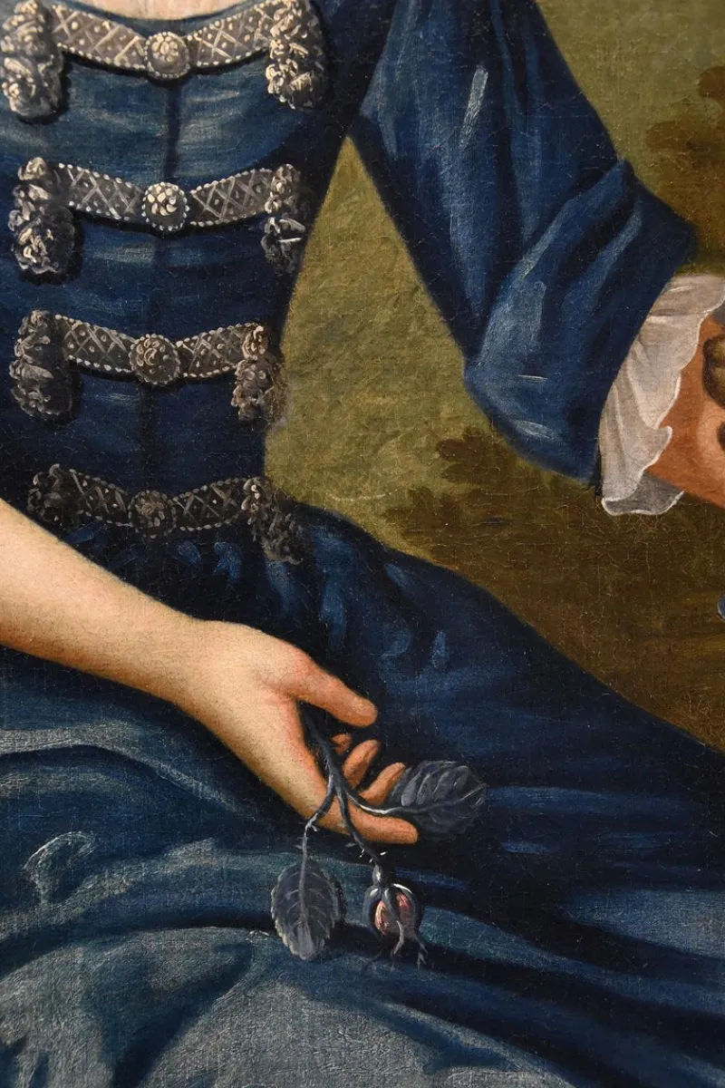 Pamono After George Knapton, Portrait of Lady, 1750, Oil on Canvas, Framed> Old Masters