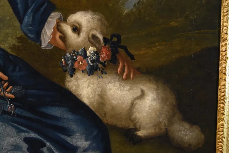 Pamono After George Knapton, Portrait of Lady, 1750, Oil on Canvas, Framed> Old Masters