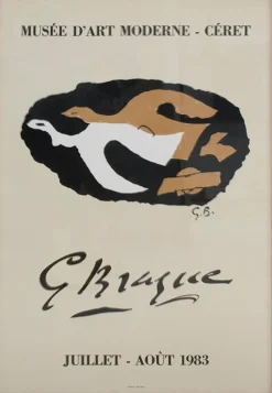Pamono After Georges Braque, Museum of Modern Art Céret, 1983, Lithograph Poster> Posters