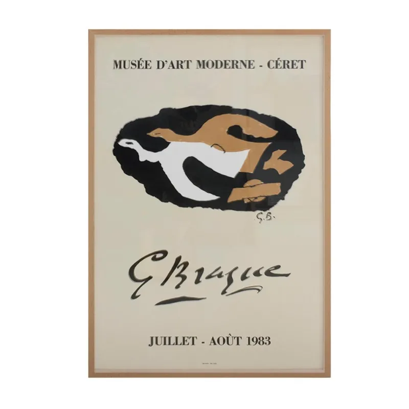 Pamono After Georges Braque, Museum of Modern Art Céret, 1983, Lithograph Poster> Posters
