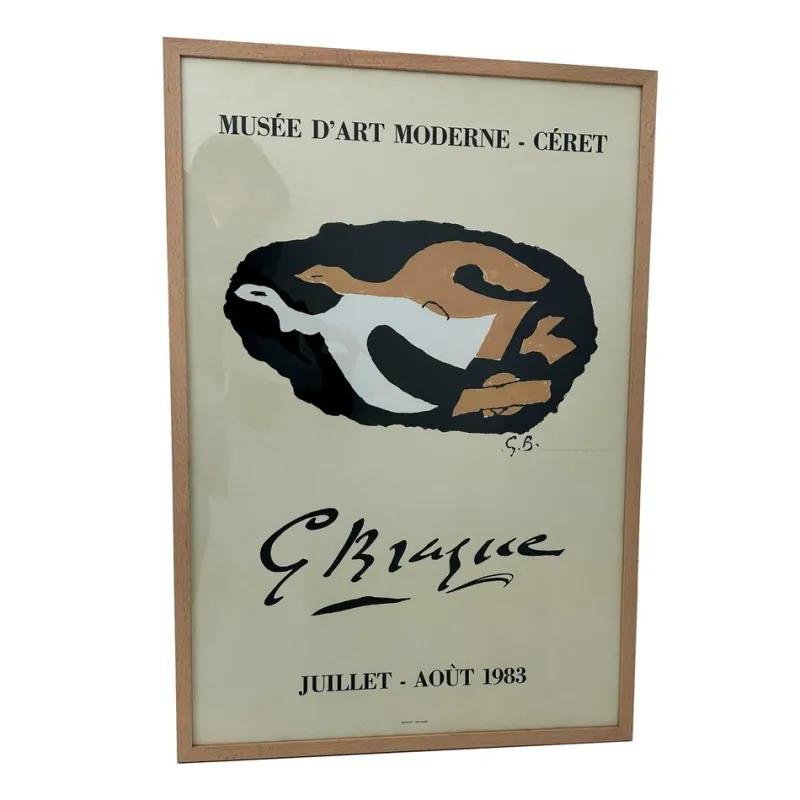 Pamono After Georges Braque, Museum of Modern Art Céret, 1983, Lithograph Poster> Posters