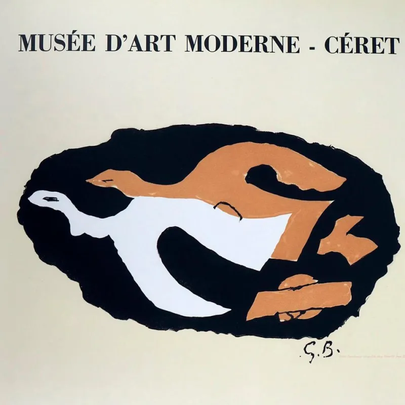 Pamono After Georges Braque, Museum of Modern Art Céret, 1983, Lithograph Poster> Posters