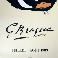 Pamono After Georges Braque, Museum of Modern Art Céret, 1983, Lithograph Poster><noscript><img width=