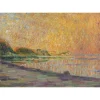 Online Pamono After Georges Lemmen, Beach Scene with Cliffs, Oil on Canvas, 1911