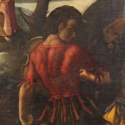 Pamono After Giulio Sanuto, Scene with Mythological Subject, 17th Century, Oil on Canvas, Framed><noscript><img width=