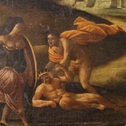 Pamono After Giulio Sanuto, Scene with Mythological Subject, 17th Century, Oil on Canvas, Framed><noscript><img width=