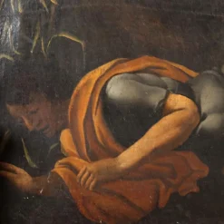 Pamono After Giulio Sanuto, Scene with Mythological Subject, 17th Century, Oil on Canvas, Framed><noscript><img width=