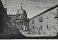 Pamono After Giuseppe Vasi, Convento di S.Pietro in Montorio, Etching, 18th Century> Old Masters