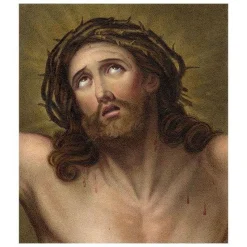 Sale Pamono After Guido Reni, Christ with Crown of Thorns, 1800s, Watercolour Painting