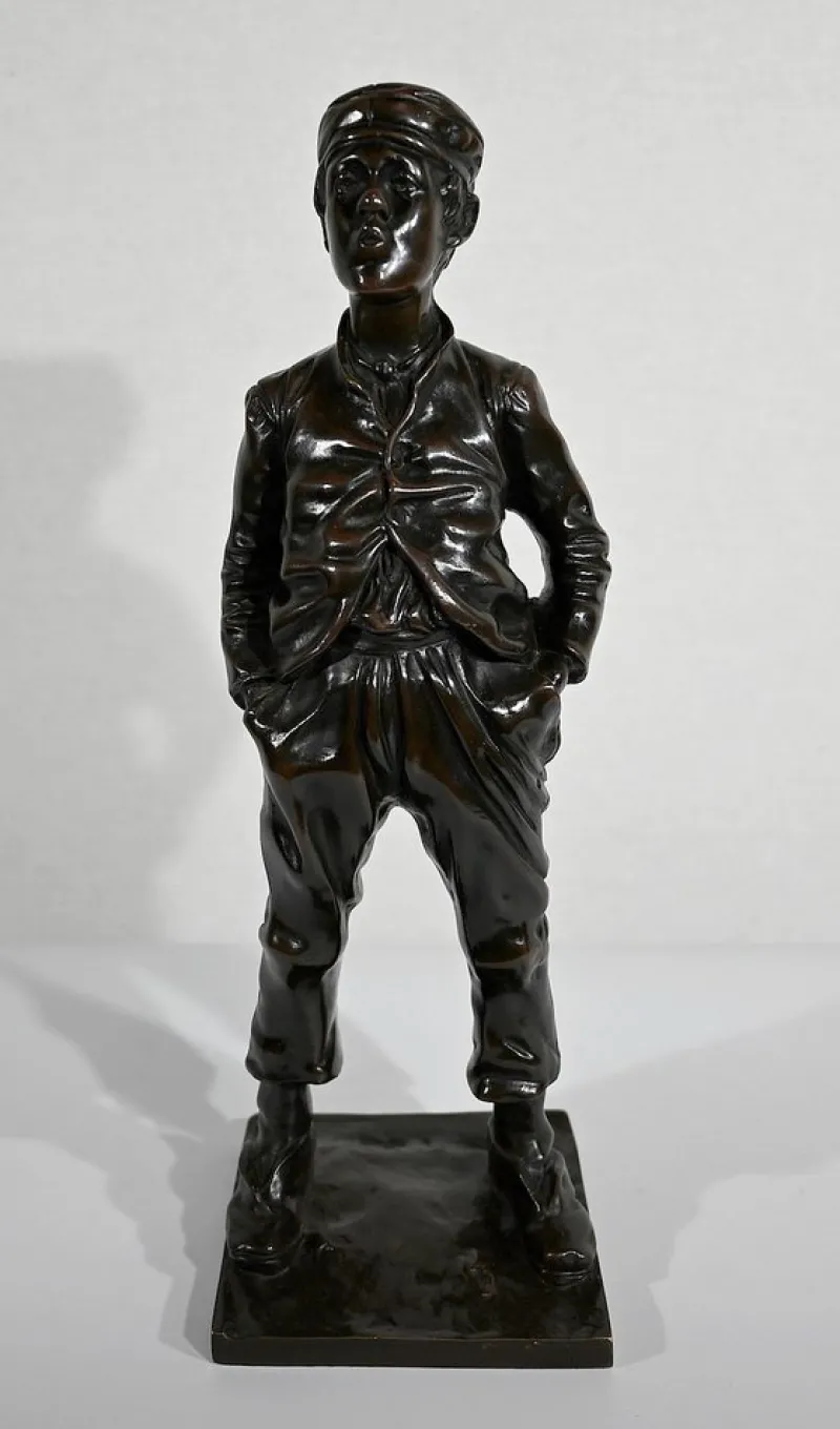 New Pamono After H. Hertzberg, Le Siffleur, 19th-Century, Bronze