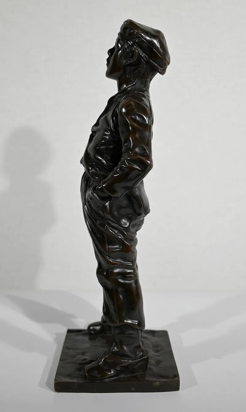 New Pamono After H. Hertzberg, Le Siffleur, 19th-Century, Bronze