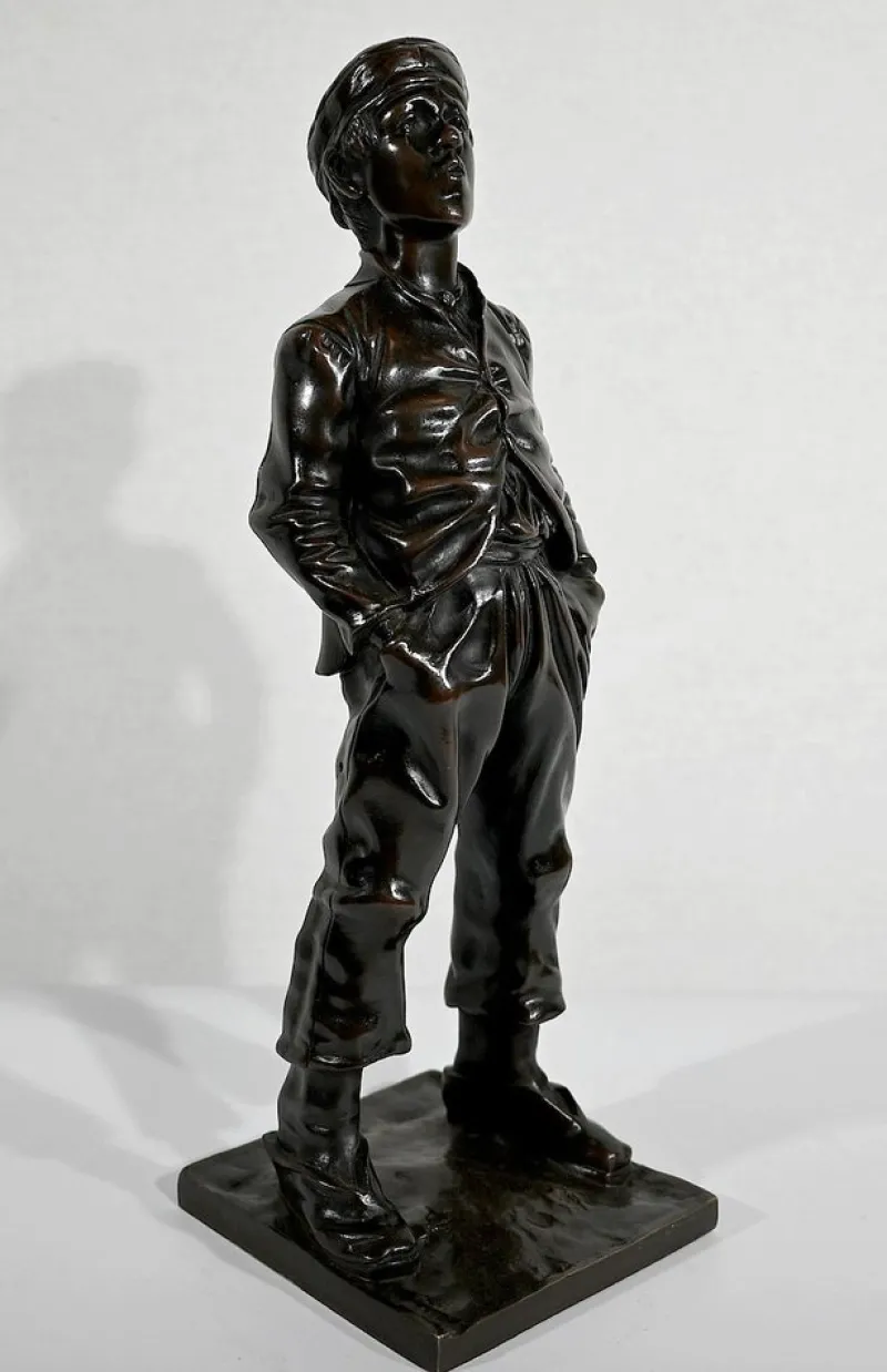 New Pamono After H. Hertzberg, Le Siffleur, 19th-Century, Bronze