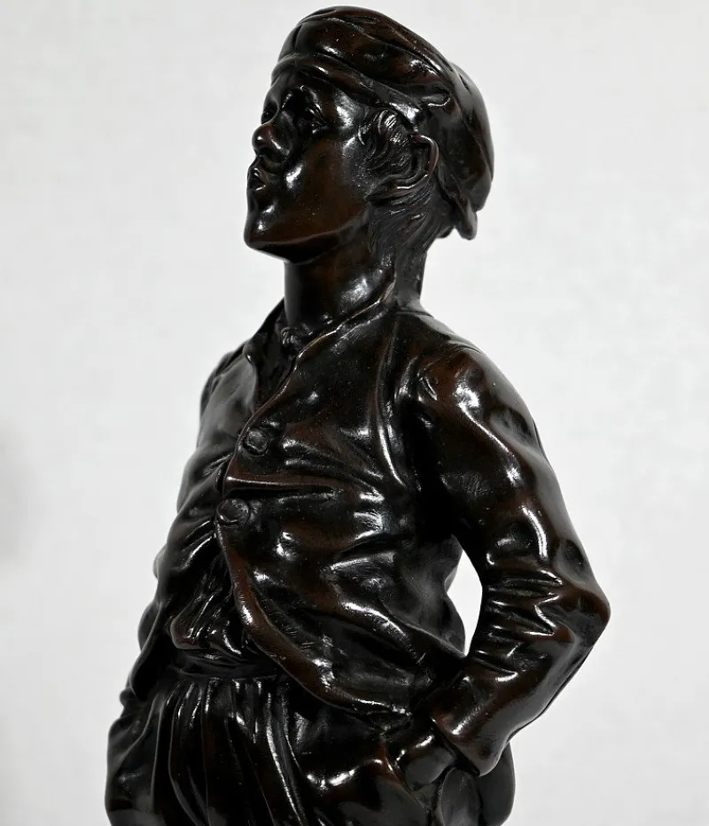 New Pamono After H. Hertzberg, Le Siffleur, 19th-Century, Bronze