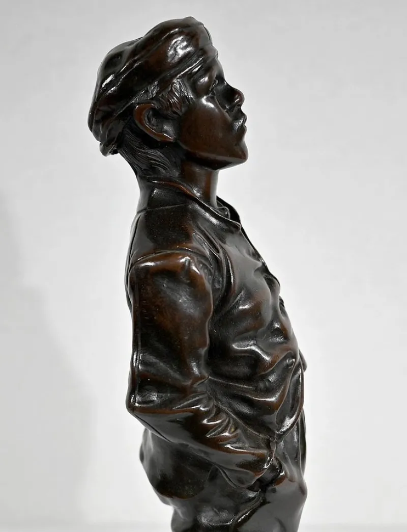New Pamono After H. Hertzberg, Le Siffleur, 19th-Century, Bronze