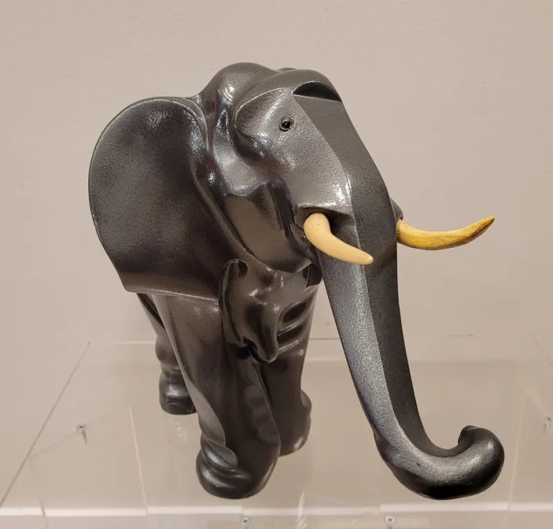Pamono After Irénée Rochard, Art Deco Elephant, 1920s, Babbitt> Art Deco