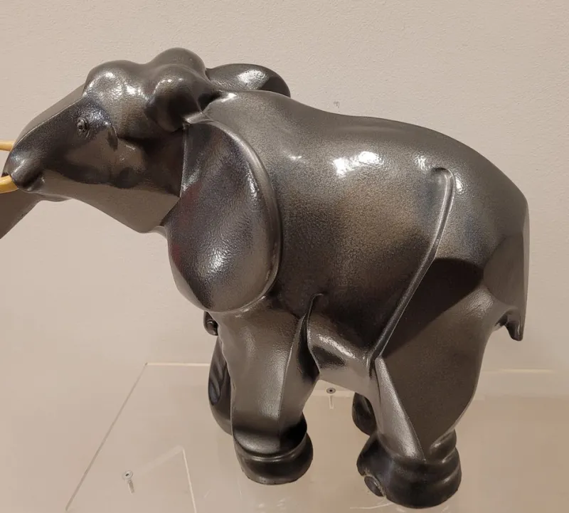 Pamono After Irénée Rochard, Art Deco Elephant, 1920s, Babbitt> Art Deco