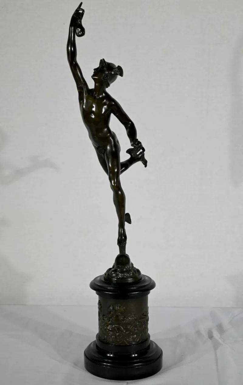 New Pamono After J. De Bologne, Mercure Volant, Late 1800s, Bronze