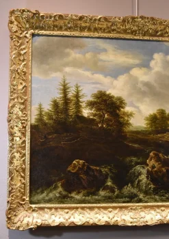 Pamono After Jacob Van Ruisdael, Landscape with Wood, 1670, Oil on Canvas, Framed><noscript><img width=
