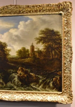 Pamono After Jacob Van Ruisdael, Landscape with Wood, 1670, Oil on Canvas, Framed><noscript><img width=