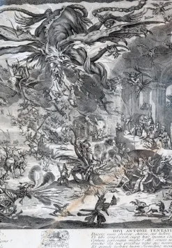 Sale Pamono After Jacques Callot, The Temptation of Saint Anthony, Engraving, 17th Century