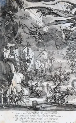 Sale Pamono After Jacques Callot, The Temptation of Saint Anthony, Engraving, 17th Century