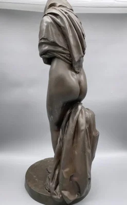 Pamono After Jean Antoine Houdon, Allegory of Winter, 1875, Bronze><noscript><img width=