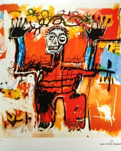Pamono After Jean-Michel Basquiat, Composition, Limited Edition Lithograph, 1980s> Abstraction