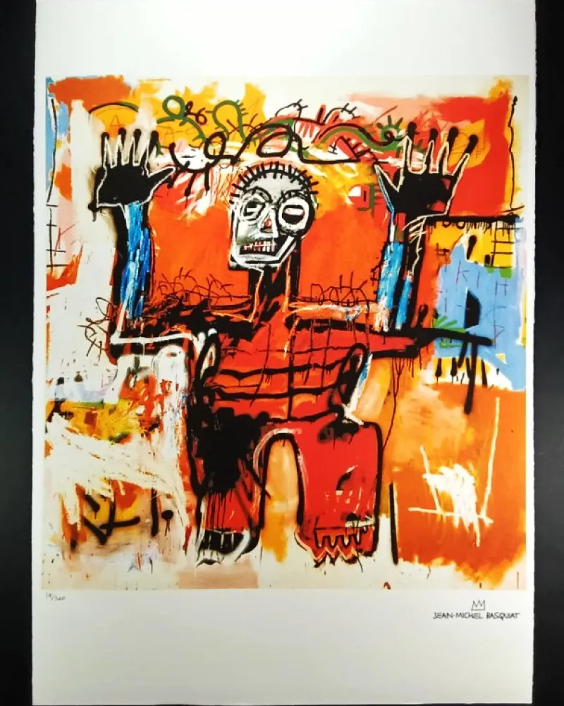 Pamono After Jean-Michel Basquiat, Composition, Limited Edition Lithograph, 1980s> Abstraction