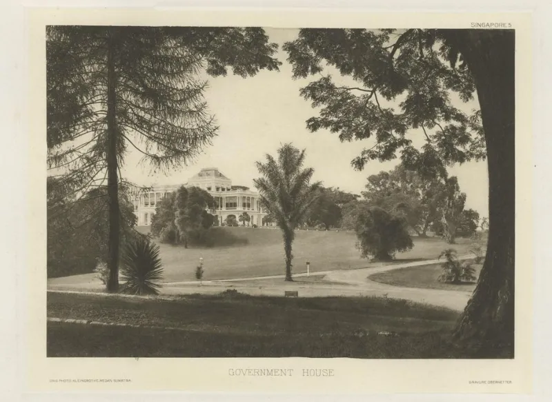Pamono After Kleingrothe, Government House in Colonial Singapore, 1907, Photographic Heliograph> Photography