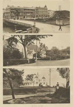 Pamono After Kleingrothe, One Leaf of Kuala Lumpur, Three Views of Malaysia, 1907, Photographic Heliogravure> Photography